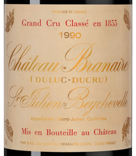 Вино Chateau Branaire-Ducru, (146055), красное сухое, 1990 г., 0.75 л, Шато Бранер-Дюкрю цена 46490 рублей