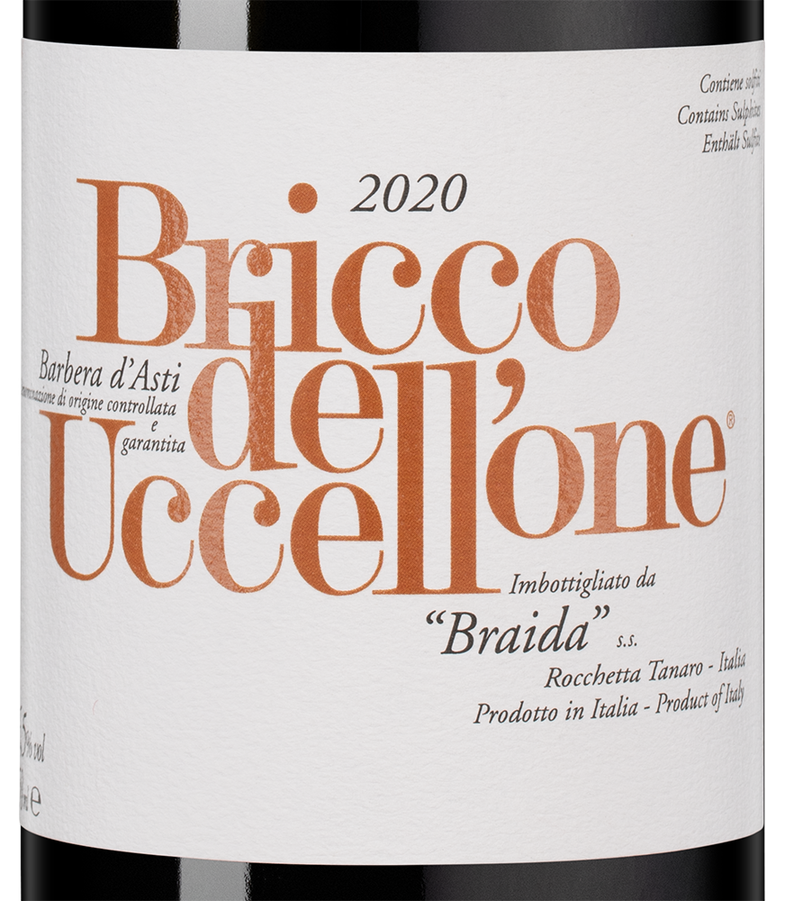 Вино Bricco dell' Uccellone, Braida, 2020, (151732), Италия, Пьемонт, красное, сухое, 0.75 л, Брикко дель Уччеллоне, цена 21490 рублей