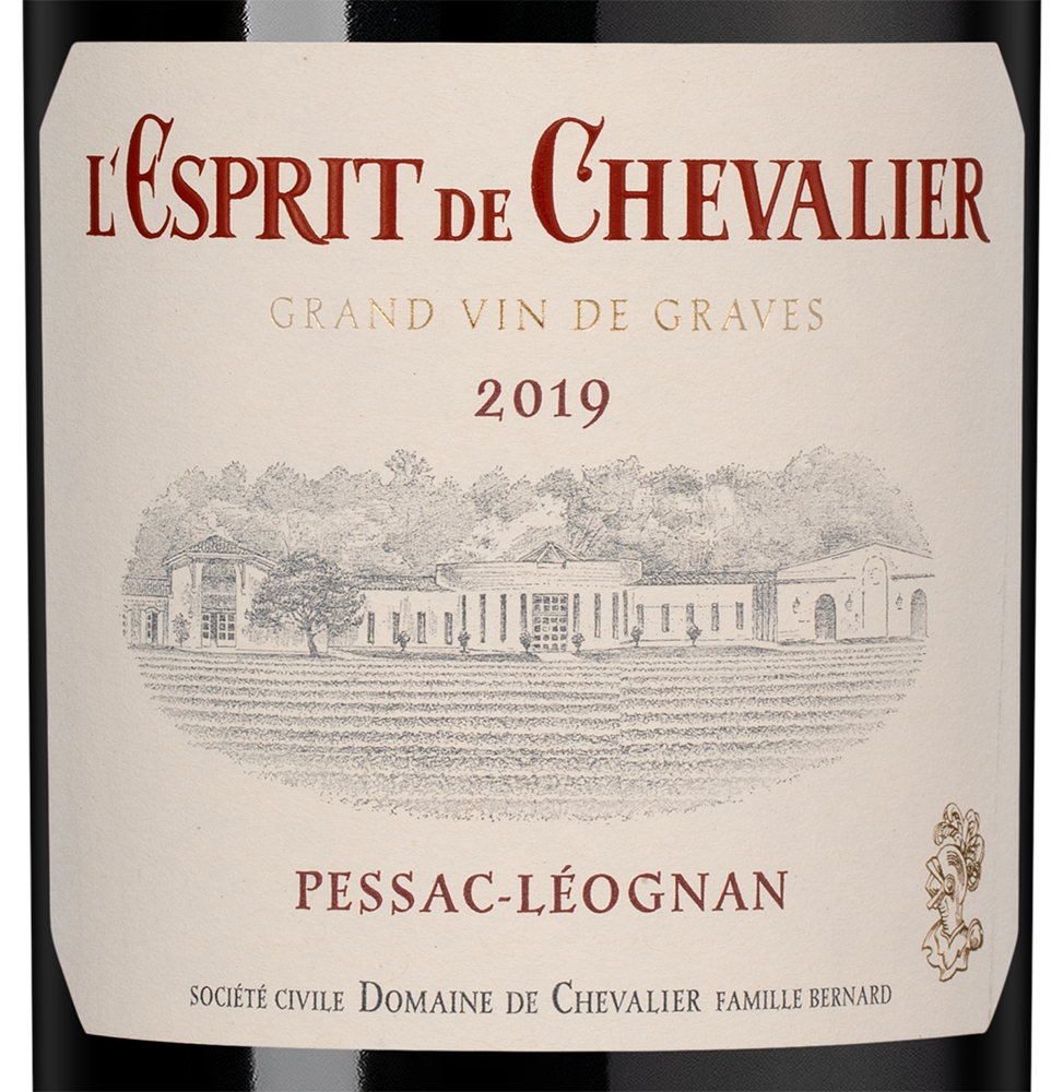 Вино L'Esprit de Chevalier Rouge, Domaine de Chevalier, 2019, (155680), Франция, Бордо, красное, сухое, 0.75 л, Л`еспри де Шевалье Руж, цена 7990 рублей