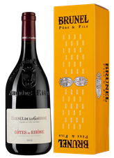 Вино Cotes du Rhone Brunel de la Gardine, (118269), gift box в подарочной упаковке, красное сухое, 2018 г., 0.75 л, Кот дю Рон Брюнель де ля Гардин цена 3990 рублей