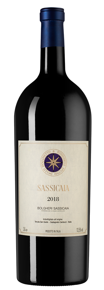 Вино Sassicaia, Tenuta San Guido, 2018, 3л, (132159), Италия, Тоскана, красное, сухое, 3 л, Сассикайя, цена 749990 рублей