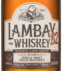 Виски Lambay Single Malt Irish Whiskey в подарочной упаковке, (147663), gift box в подарочной упаковке, Односолодовый, Ирландия, 0.7 л, Ламбей Сингл Молт Айриш Виски цена 12490 рублей