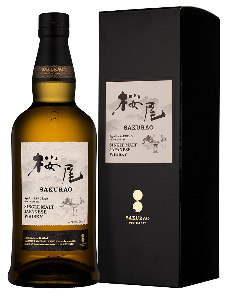 Виски Sakurao Single Malt в подарочной упаковке, (149592), Япония, Хиросима, 0.7 л, Сакурао Сингл Молт Джапаниз Виски, цена 17490 рублей