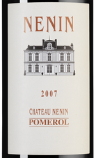 Вино Chateau Nenin, (137863), красное сухое, 2007 г., 0.75 л, Шато Ненен цена 14990 рублей