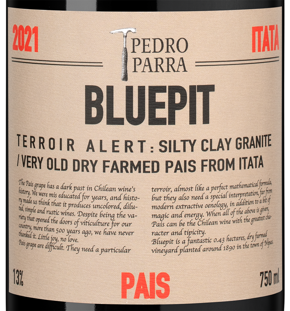 Вино Pais Bluepit, Pedro Parra y Familia, 2021, (151066), Чили, Южный регион, красное, сухое, 0.75 л, Паис Блюпит, цена 12490 рублей