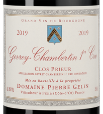 Вино Gevrey-Chambertin Premier cru Clos Prieur, (146020), красное сухое, 2019, 0.75 л, Жевре-Шамбертен Премье крю Кло Приер цена 29990 рублей