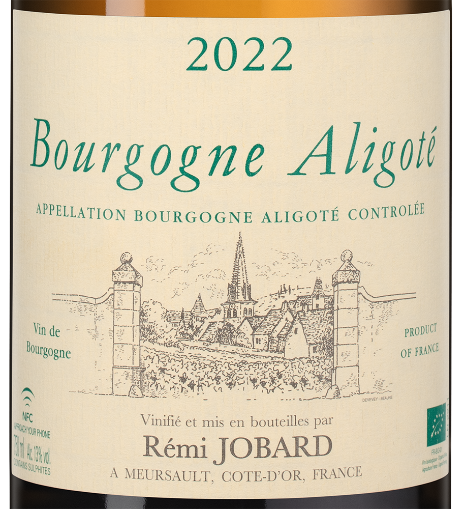 Вино Bourgogne Aligote, Remi Jobard, 2022, (148850), Франция, Бургундия, белое, сухое, 0.75 л, Бургонь Алиготе, цена 11490 рублей