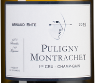 Вино 2016 года урожая Puligny-Montrachet Premier Cru Champ-Gain