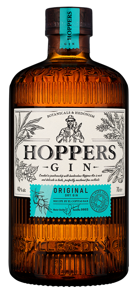 Джин Hoppers Original Dry, (147520), Россия, 0.7 л, Хопперс Ориджинал Драй, цена 990 рублей