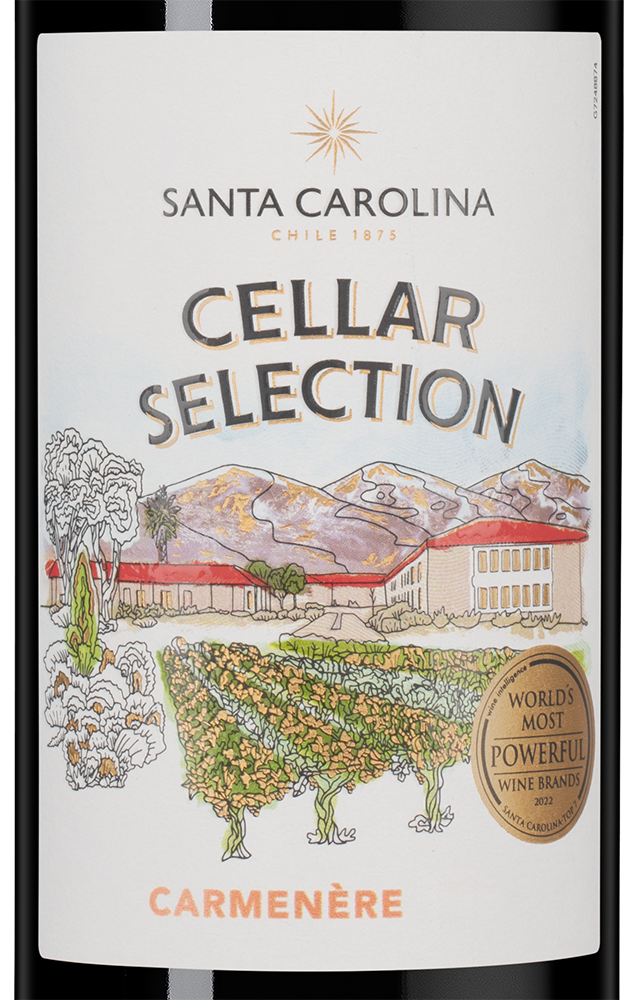 Вино Cellar Selection Carmenere, Santa Carolina, 2024, (157464), Чили, Центральная Долина, красное, полусухое, 0.75 л, Селлар Селекшн Карменер, цена 1190 рублей