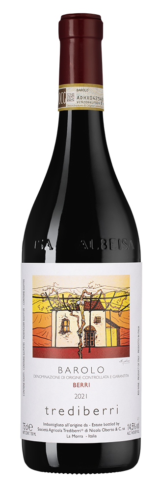 Вино Barolo Berri, Trediberri, 2021, (156229), Италия, Пьемонт, красное, сухое, 0.75 л, Бароло Берри, цена 12490 рублей