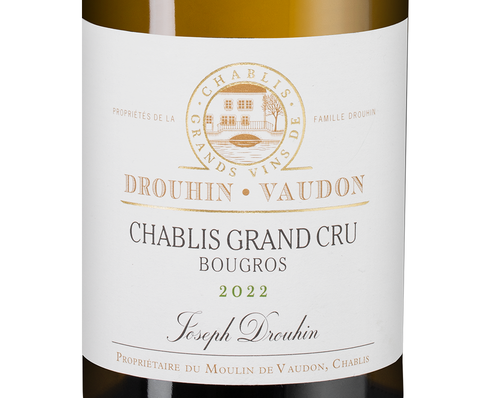 Вино Chablis Grand Cru Bougros, Joseph Drouhin, 2022, (147981), Франция, Бургундия, белое, сухое, 0.75 л, Шабли Гран Крю Бугро, цена 32490 рублей