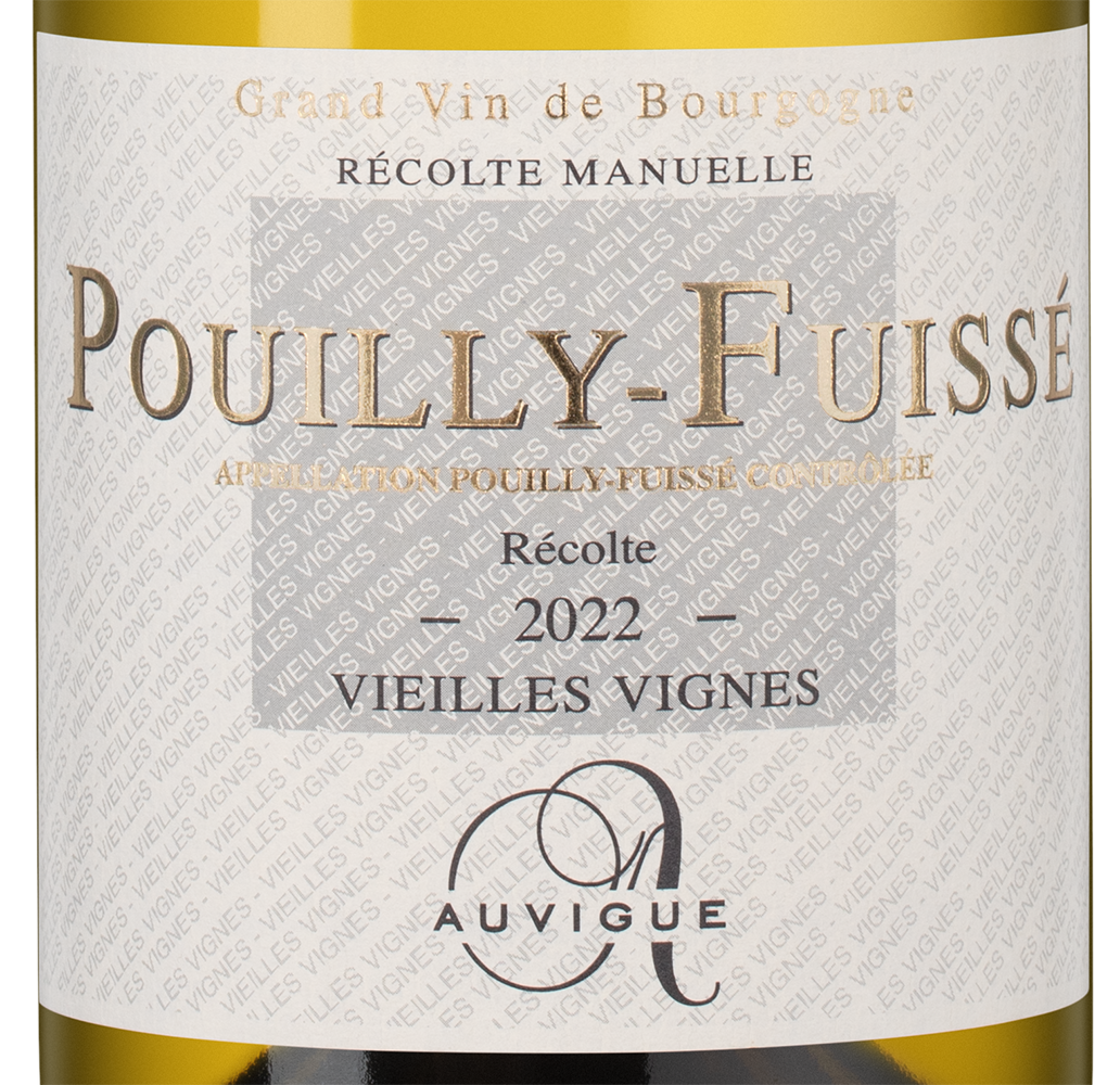 Вино Pouilly-Fuisse Vieilles Vignes, Maison Auvigue, 2022, (146781), Франция, Бургундия, белое, сухое, 0.75 л, Пуйи-Фюиссе Вьей Винь, цена 12990 рублей