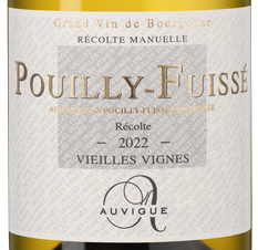Вино Pouilly-Fuisse Vieilles Vignes, (146781), белое сухое, 2022 г., 0.75 л, Пуйи-Фюиссе Вьей Винь цена 11190 рублей