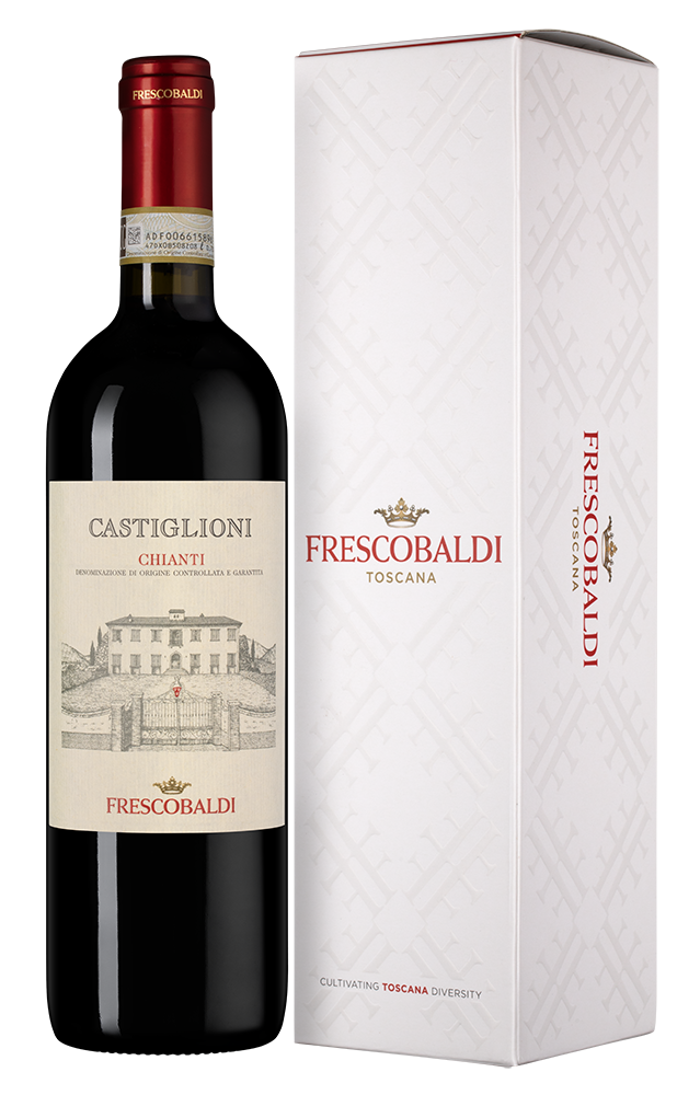 Вино Chianti Castiglioni в подарочной упаковке, Frescobaldi, 2024, (155241), Италия, Тоскана, красное, сухое, 0.75 л, Кьянти Кастильони, цена 3990 рублей