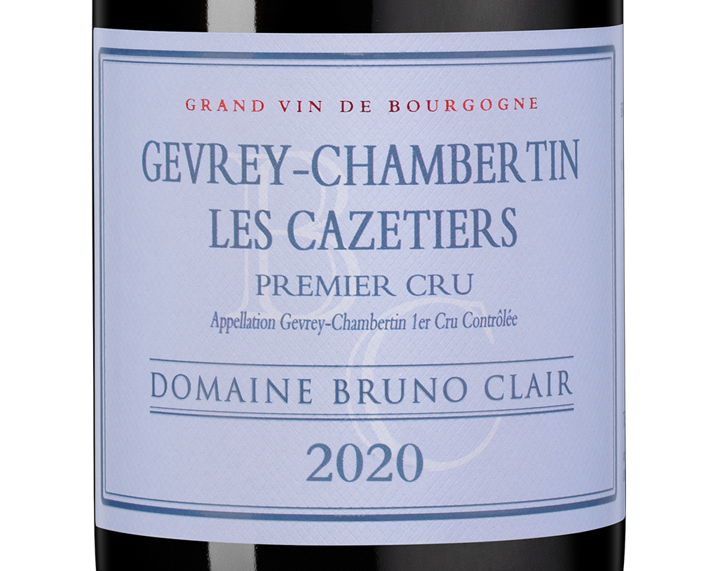 Вино Gevrey-Chambertin Premier Cru Cazetiers, Domaine Bruno Clair, 2020, (155108), Франция, Бургундия, красное, сухое, 0.75 л, Жевре-Шамбертен Премье Крю Казетье, цена 59990 рублей