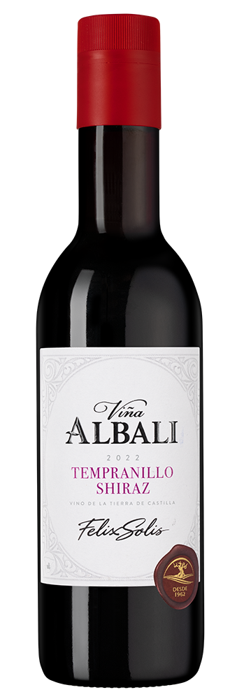 Вино Vina Albali Tempranillo Shiraz, Felix Solis, 2024, 0.187л, (155954), Испания, Кастилия Ла Манча, красное, полусухое, 0.187 л, Винья Албали Темпранильо Шираз, цена 540 рублей