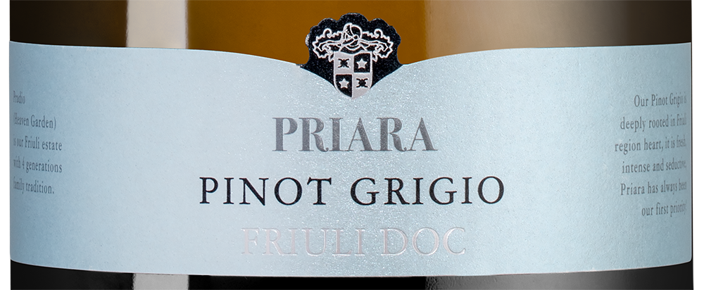 Вино Priara Pinot Grigio, Pradio, 2023, (147262), Италия, Фриули-Венеция-Джулия, белое, сухое, 0.75 л, Приара Пино Гриджо, цена 2890 рублей