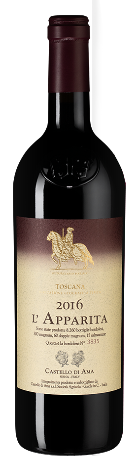 Вино L`Apparita в подарочной упаковке, Castello di Ama, 2016, (119772), Италия, Тоскана, красное, сухое, 0.75 л, Л`Аппарита, цена 82490 рублей