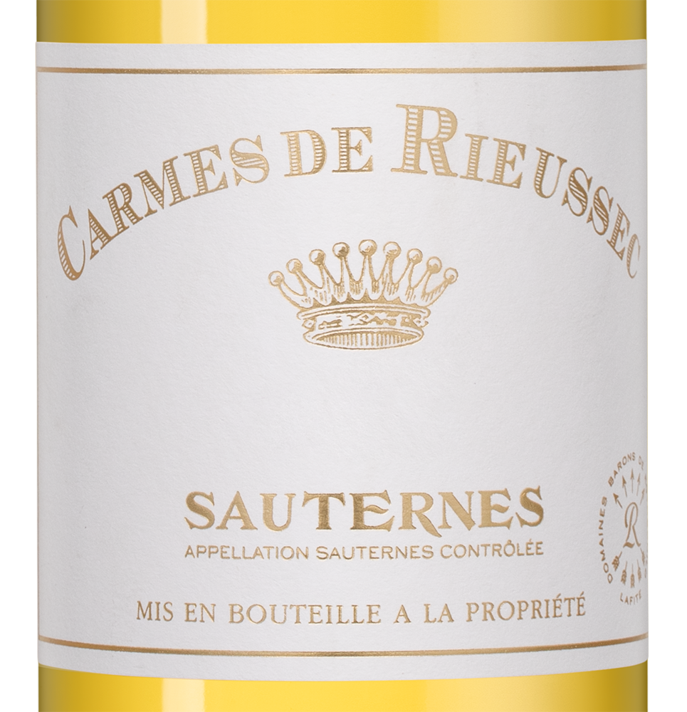 Вино Les Carmes de Rieussec, Chateau Rieussec, 2019, 0.375л, (159040), Франция, Бордо, белое, сладкое, 0.375 л, Ле Карм де Рьессек, цена 4640 рублей