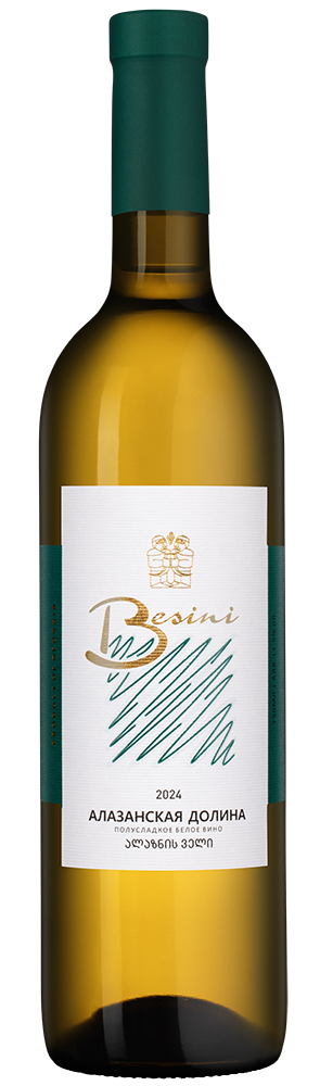 Вино Alazani Valley, Besini, 2024, (158125), Грузия, Кахетия, белое, полусладкое, 0.75 л, Алазанская Долина, цена 903 рублей
