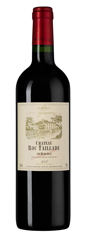 Вино Chateau Roc Taillade (Medoc), 2018, (143030), Франция, Бордо, красное, сухое, 0.75 л, Шато Рок Тайяд, цена 4990 рублей