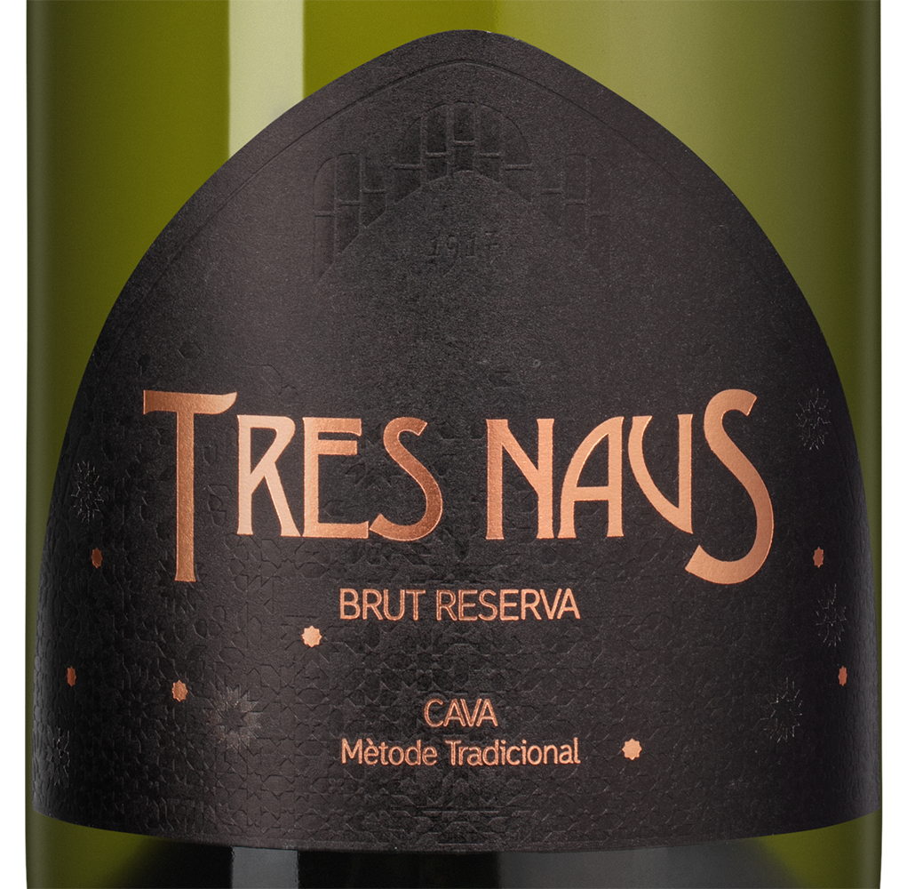 Игристое вино Tres Naus Brut Reserva, Cellers Domenys, 2018, (149054), Испания, Каталония, белое, брют, 0.75 л, Кава Трес Наус Ресерва Брют, цена 3490 рублей
