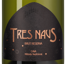 Игристое вино Tres Naus Brut Reserva, (149054), белое брют, 2018, 0.75 л, Кава Трес Наус Ресерва Брют цена 2990 рублей