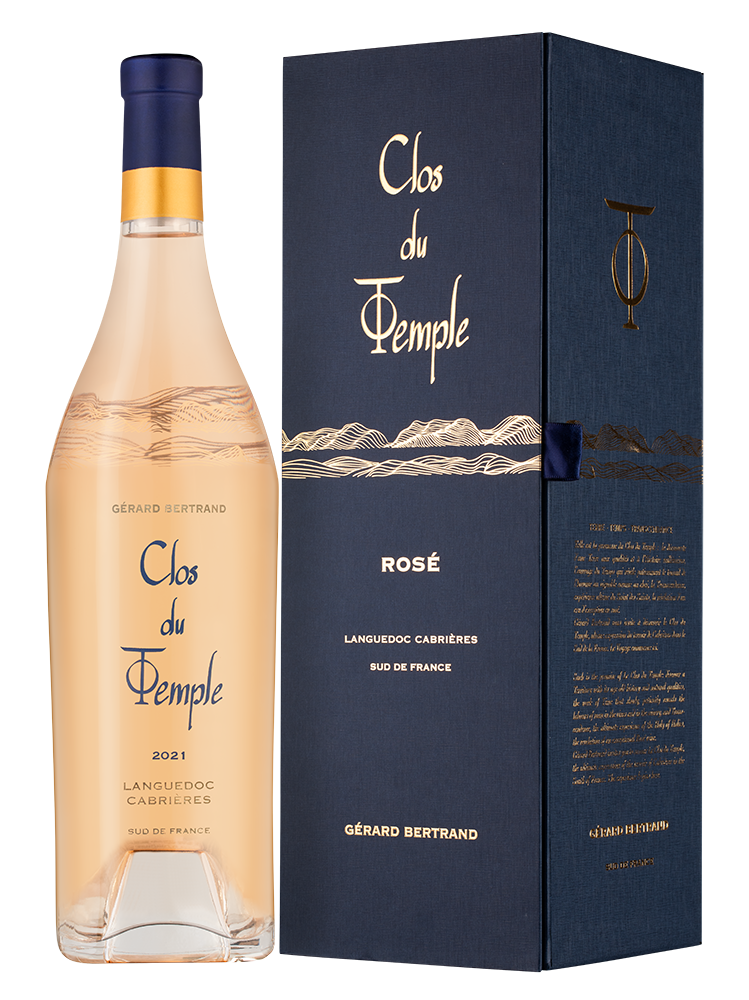 Вино Clos du Temple Rose в подарочной упаковке, Gerard Bertrand, 2021, (141582), Франция, Лангедок-Руссильон, розовое, сухое, 0.75 л, Кло дю Тампль Розе, цена 59990 рублей