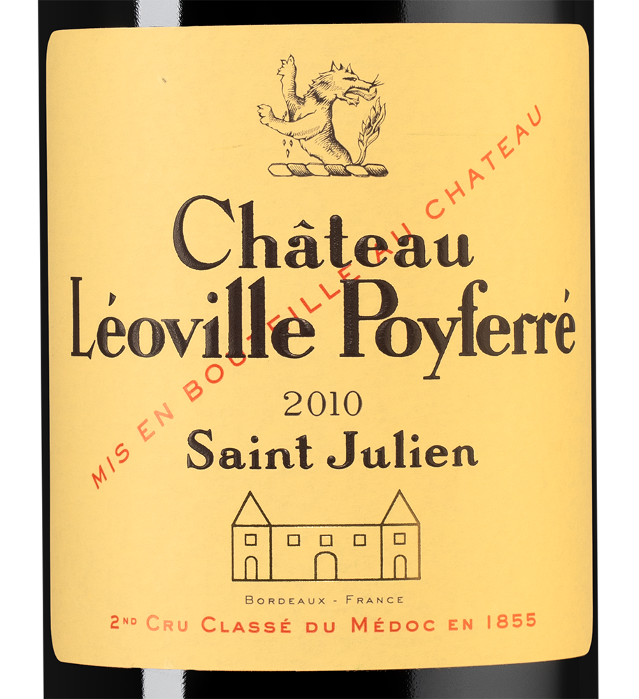 Вино Chateau Leoville Poyferre, Chateau Leoville-Poyferre, 2010, (158189), Франция, Бордо, красное, сухое, 0.75 л, Шато Леовиль Пуаферре, цена 64990 рублей