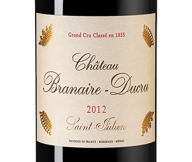 Вино Chateau Branaire-Ducru, 2012, (159037), Франция, Бордо, красное, сухое, 0.75 л, Шато Бранер-Дюкрю, цена 17490 рублей