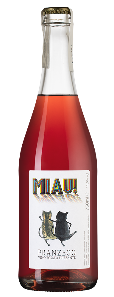 Игристое вино MIAU!, Pranzegg, 2022, (142804), Италия, Трентино-Альто Адидже, розовое, экстра брют, 0.75 л, Мяу!, цена 8490 рублей