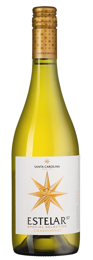 Вино Estelar Chardonnay, Santa Carolina, 2022, (141277), Чили, Центральная Долина, белое, полусухое, 0.75 л, Эстелар Шардоне, цена 1390 рублей