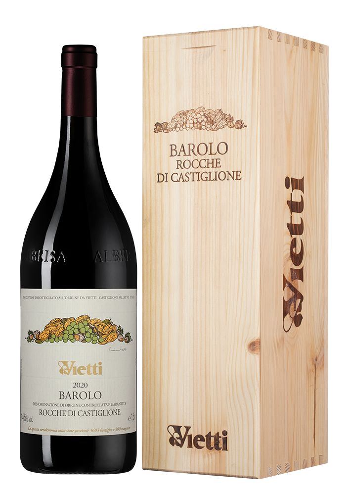 Вино Barolo Rocche di Castiglione в подарочной упаковке, Vietti, 2020, 1.5л, (150985), Италия, Пьемонт, красное, сухое, 1.5 л, Бароло Рокке ди Кастильоне, цена 149990 рублей