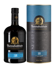 Виски Bunnahabhain Aged 18 Years, (126626), gift box в подарочной упаковке, Односолодовый 18 лет, Шотландия, 0.7 л, Буннахавен Эйджид 18 Лет цена 34990 рублей