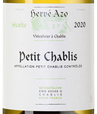 Вино Petit Chablis, (131958), белое сухое, 2020 г., 0.75 л, Пти Шабли цена 4690 рублей