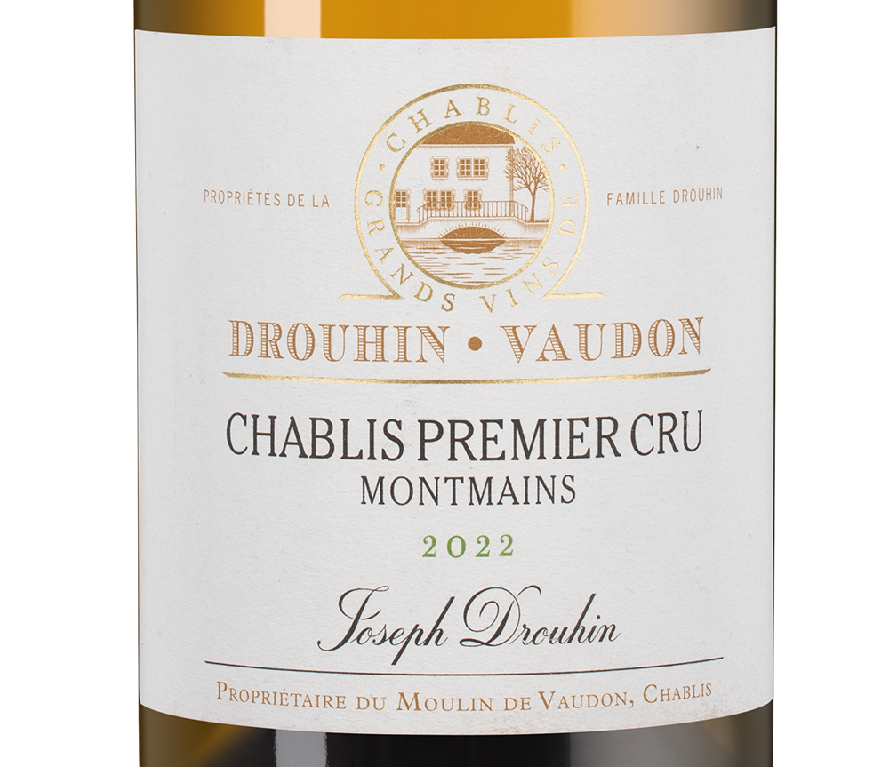 Вино Chablis Premier Cru Montmains, Joseph Drouhin, 2022, (143895), Франция, Бургундия, белое, сухое, 0.75 л, Шабли Премье Крю Монмэн, цена 14990 рублей