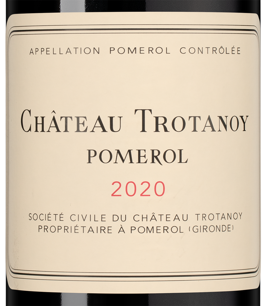 Вино Chateau Trotanoy (Pomerol), 2020, (133949), Франция, Бордо, красное, сухое, 0.75 л, Шато Тротануа, цена 79990 рублей