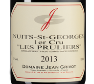 Вино с ежевичным вкусом Nuits-Saint-Georges Premier Cru Les Pruliers 