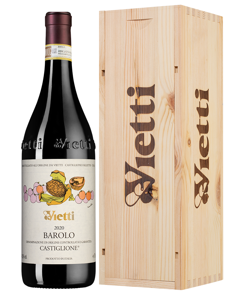 Вино Barolo в подарочной упаковке, Vietti, 2020, (151016), Италия, Пьемонт, красное, сухое, 0.75 л, Бароло Кастильоне, цена 23490 рублей