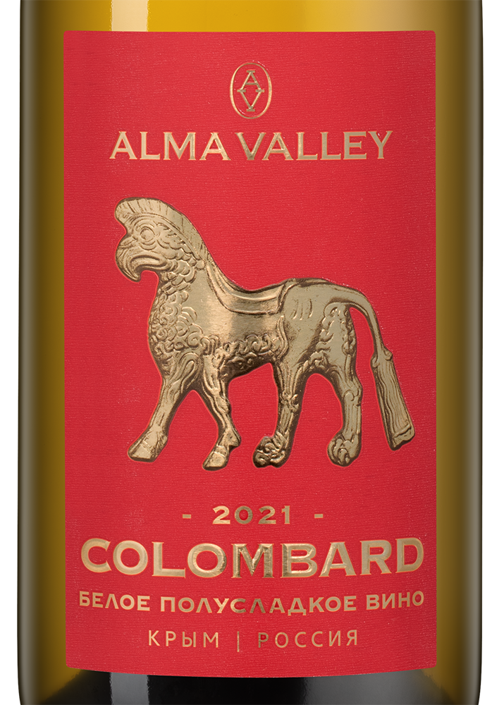 Вино Коломбар, Alma Valley, 2021, (138625), Россия, Крым, белое, полусладкое, 0.75 л, Коломбар, цена 1140 рублей