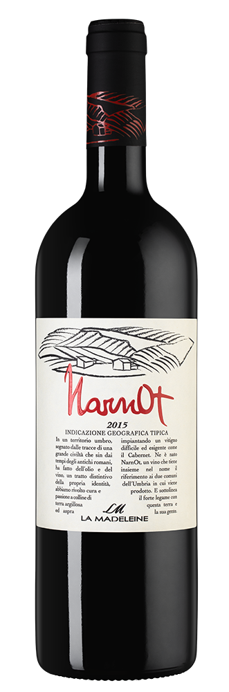 Вино Narnot, La Madeleine, 2015, (130525), Италия, Умбрия, красное, сухое, 0.75 л, Нарнот, цена 7490 рублей