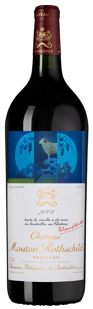 Вино Chateau Mouton Rothschild (Pauillac), 2008, 1.5л, (156828), Франция, Бордо, красное, сухое, 1.5 л, Шато Мутон Ротшильд, цена 499990 рублей