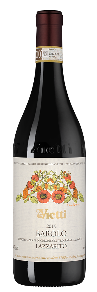 Вино Barolo Lazzarito, Vietti, 2019, (144338), Италия, Пьемонт, красное, сухое, 0.75 л, Бароло Лаццарито, цена 64990 рублей