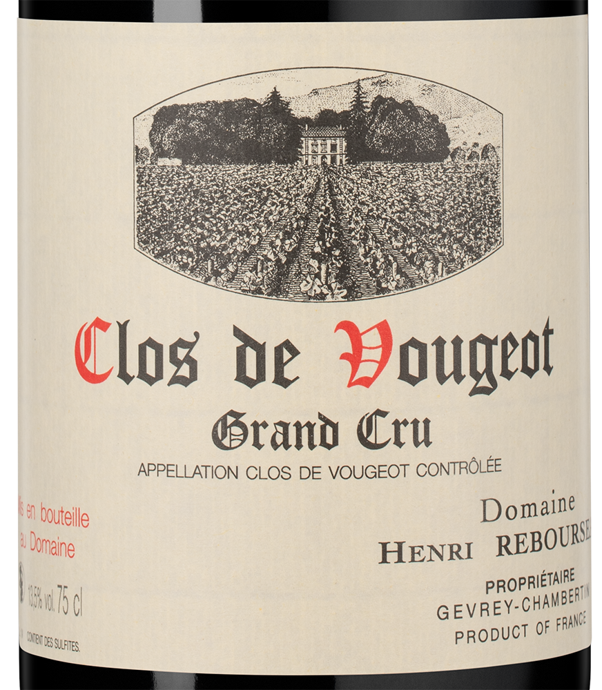 Вино Clos de Vougeot Grand Cru, Domaine Henri Rebourseau, 2020, (143459), Франция, Бургундия, красное, сухое, 0.75 л, Кло де Вужо Гран Крю, цена 69990 рублей