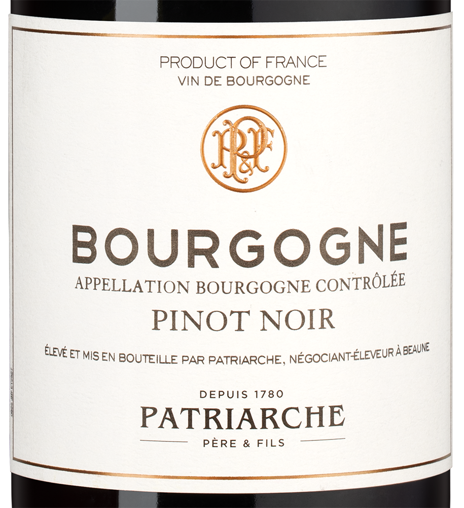 Вино Bourgogne Pinot Noir, Patriarche, 2024, (157993), Франция, Бургундия, красное, сухое, 0.75 л, Бургонь Пино Нуар, цена 5990 рублей