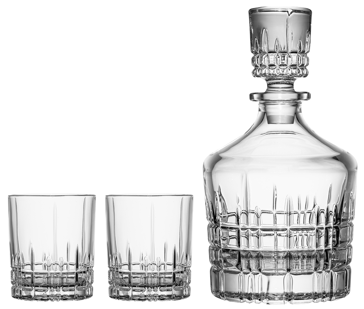 Набор из декантера для виски и 2 бокалов Spiegelau Perfect Serve , (129229), Германия, хрустальное стекло, Шпигелау Перфект Виски Декантер (набор из 3-х), цена 24990 рублей