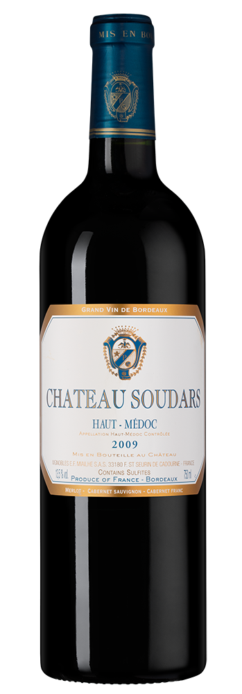Вино Chateau Soudars (Haut-Medoc), 2009, (142235), Франция, Бордо, красное, сухое, 0.75 л, Шато Судар, цена 7290 рублей