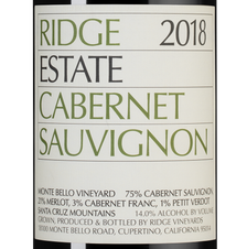 Вино Cabernet Sauvignon Estate, (129143), красное сухое, 2018 г., 0.75 л, Каберне Совиньон Эстейт цена 18490 рублей