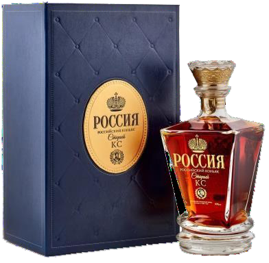 Российский коньяк "Россия" в подарочной упаковке, (156575), Россия, Дагестан, 0.7 л, Россия КС, цена 13290 рублей